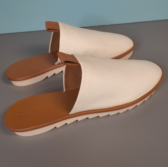 Mercedes Castillo White Mules - Picture 12 of 16